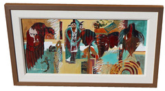 SHERREN GUTHRIE-McMATH Calif Modernist African Safari Figures & Animals acrylic