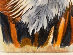 9 x 12 Original Acrylic Painting With Ink on Canvas…….“Staring Fox“