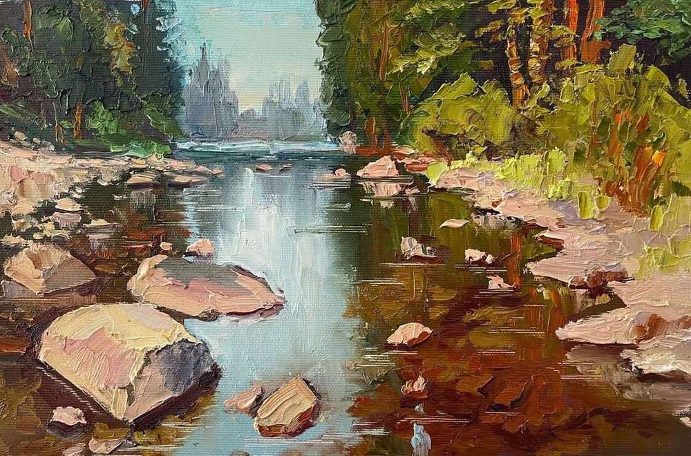 Original oil painting Yosemite National Park Hand painted Landscape wall art