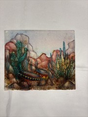 Set Of 8 Southwest Style Water Color Paintings 3×3 To 5×5 In Size Original