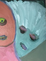 Visionary Expressionist Dream Painting By New York Outsider Artist Louise Abrams