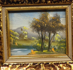 Verilyn Gallery Spain Hand painted Framed Miniature Landscape Painting