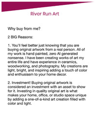 RiverRunArt Original Coastal 14X11 Acrylic Paper Ocean Home Decor Wall Art