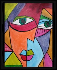 Abstract/ Expressionism 11×14 Cubic Momma Signed Modern Street Art Painting