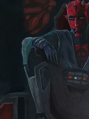 Star Wars – Darth Maul ORIGINAL Acrylic Painting 16″ x 20″ | Canvas | OOAK