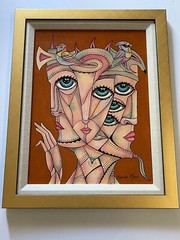 Ricardo Maya Original Painting Authentic Cuban Modernist Nicaragua Abstract 16″