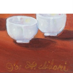 Anthony Sidoni “Tea for Two” 2001 Signed Original Oil Painting 20” x 17” Framed