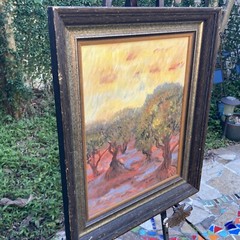 Vintage Original Oil on Canvas Painting in the Manner of Van Gogh 18 x 15