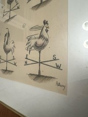 Original Signed Rooster Cartoon Art “Anthony” Quality Framed Ready to Hang