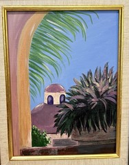 Original Acrylic Painting Cabo San Lucas Nancy Friedemann Sanchez 1991 Framed