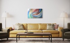 Vertigo in the sea by Nadia Lopez, original fine art oil painting