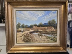 Vic Riesau „Afternoon In May“ Original Oil Painting 20″×16″ Taos NM