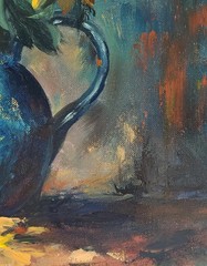 Original Oil Painting Sunflowers Floral Still Life 14×18 Canvas Signed Wall Art