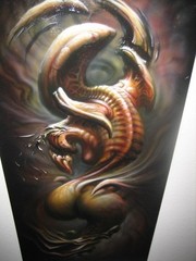 Original S. Victor Whitmill Oil Painting Signed 2004 Alien Surreal Canvas 24×48