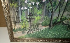 Lovely 1936 Watercolor painting GardenSt. Paul Minnesota 12 7/8″ by 9 3/4″