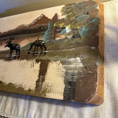 Joe R Breckenridge “Cowboy Joe” Original Oil on Wood plank Signed