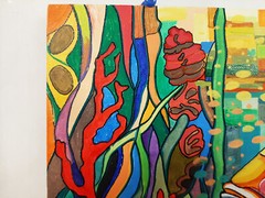 Underwater Symphony handmade acrylic on a canvas picture marine life aquatic fis