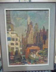 Mid-Century,1952 New York Oil Painting,Fridrichs Milts Original,18 X 24,Framed