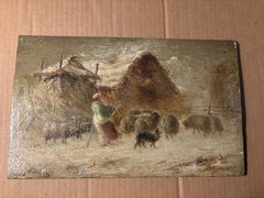 Rare Antique Signed Art Painting 1890s Francis Wheaton Jackson Whites Ramapo #2