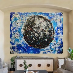 Mark Little Original ￼Giant Canvas Painting 81”X62” (6 Foot 9 inch) Abstract XX