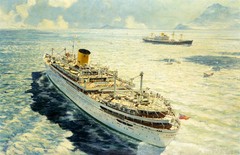 Art Giclee Printed Oil Painting Print Luxury cruise ship Canvas