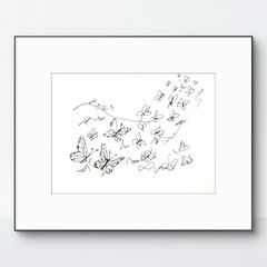 Original Abstract 9X12 Butterflies Paper Expressive Handmade Signed Art 26
