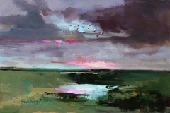 LANDSCAPE Oil painting contemporary 8x12UKRAINE