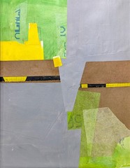 Original Acrylic & Collage on 11×14 inch Art Paper. ‚Synthesis of Scraps‘