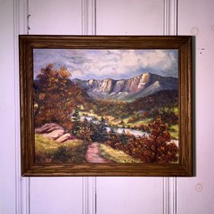 Vintage Karen Anderson Landscape Painting, 23×19, Custom Framed