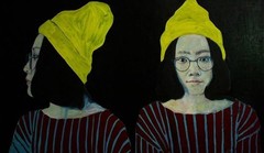 Original Oil Painting on Canvas 38×23″/97x58cm Female Portrait 2017