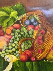 Original Painting oil on canvas, Still Life, 18x24inch, Kitchen Decor, home Gift
