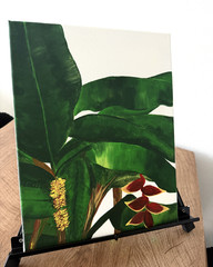 Banana Leaves & Heliconia Original Painting