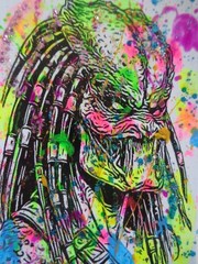 ATC ACEO PREDATOR Abstract Art