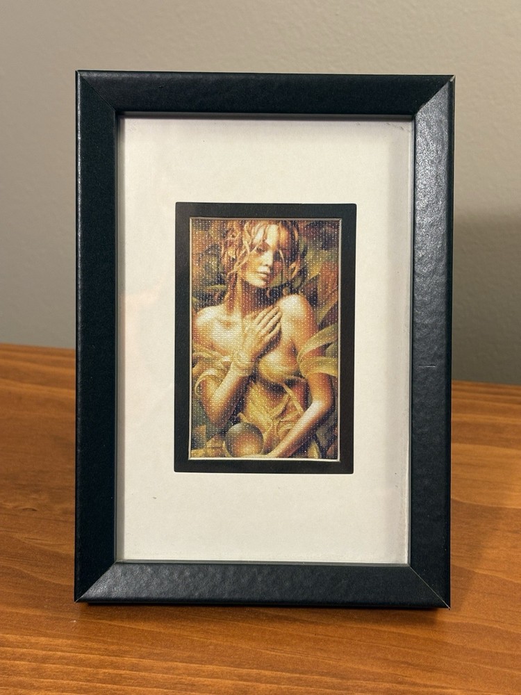 ACEO Original Watercolor, Fantasy, Woman, Sexy. After Arthur Braginski “Nuda”.