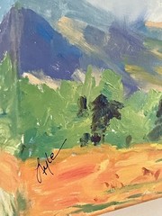 Original Oil Painting, Mountains of Tucson, AZ, 14 x 11 inches, Signed