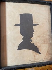 antique 1800’s Terrence Graham cut out black silhouette portrait Abraham Lincoln