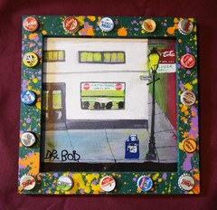 CLOVER GRILL Signed Giclee Print, New Orleans Louisiana Folk Art by DR. BOB