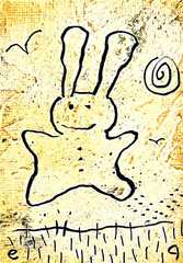 e9Art ACEO: the bunny of boundless joy leapt across the battlefield, the …