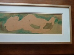 Signed Lawrence Marcuson Double Figure Study 1997 Gouache 8 3/4 X 26″