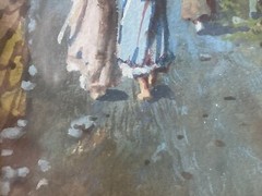 🔥 Antique Old Italian European Impressionist Cityscape Painting, Yves GIANNI