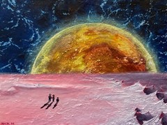 Edge of the World- 6×8 inch painting- artist Nick Mears
