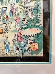 Framed Charles Cobelle Signed Lithograph Art COA 162/500 Titled „Rue De La Paix“