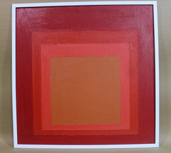 Josef Albers Oil on Masonite – Signed 1971, Good Condition, Framed VERY NICE