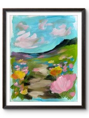 California FLOWER FIELDS 14×11 Original #24 Abstract PAPER Fine Art