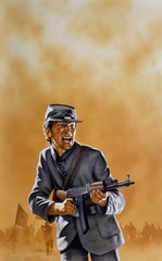 „Guns of the South“ original art western cover illustration Fred Gambino 1997