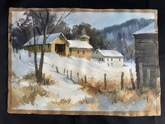Marion Brown Original Watercolor Demo 1967 – Signed – COA – Gallery Provenance