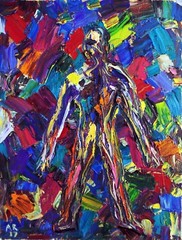 MAN WITH A QUESTION Arthur Robins Original HUMAN FIGURE NYC Cityscape Streets