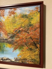 Original Painting „Maple Trees in Autumn“ (Framed) 20×16″ Oil on Canvas