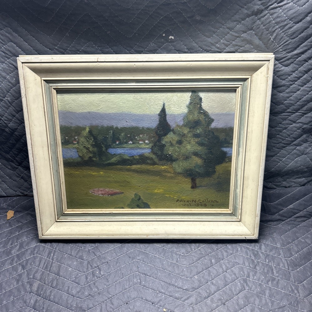 Arthur N. Collins Landscape with Trees / Painting On Board / Oct 1949