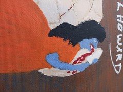 VERY DIFFFERENT ABSTRACT & SURREAL PAINTING 12X16 TITLED (A HAND FULL) SIGNED